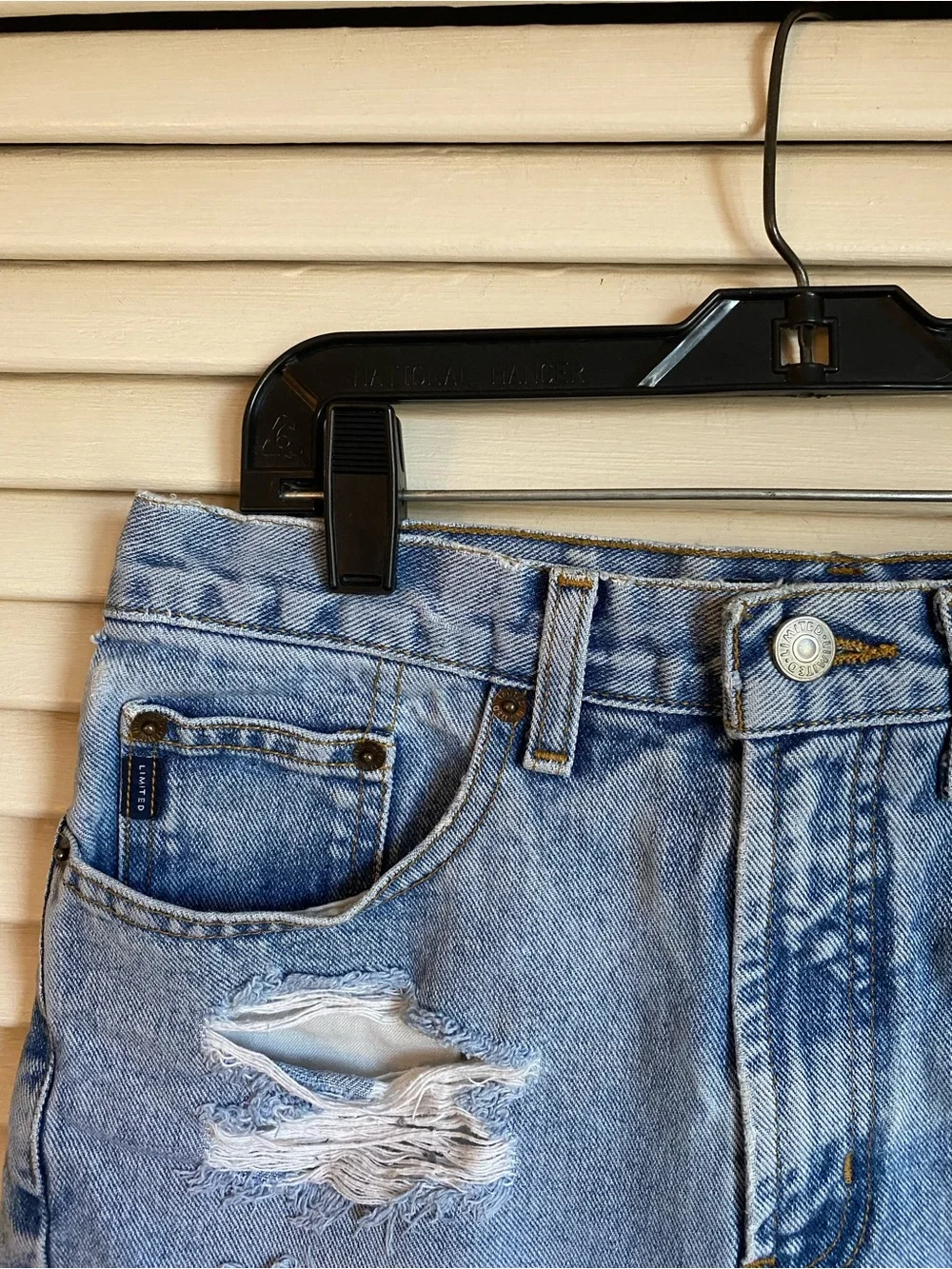 The Limited Distressed Denim Cut-Off Shorts